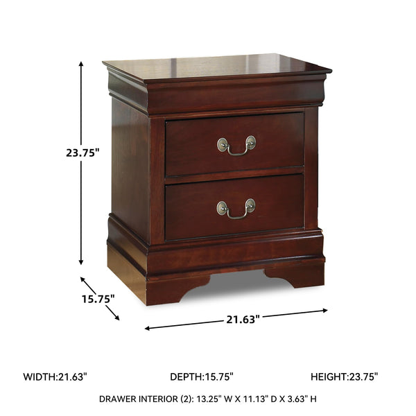 2-Drawer Nightstand with Louis Philippe Moulding