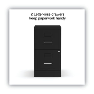 2-Drawer Vertical File Cabinet – Letter Size, Steel, Black