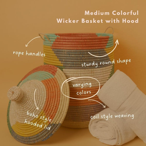 Handwoven Storage Basket with Lid – Extra Large