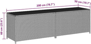 Outdoor Poly Rattan Storage Box with Lid – Garden Deck Box