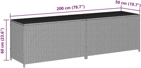 Outdoor Poly Rattan Storage Box with Lid – Garden Deck Box