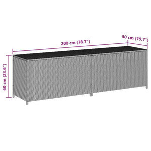 Outdoor Poly Rattan Storage Box with Lid – Garden Deck Box