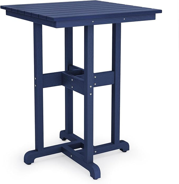 Outdoor HDPE Bar Height Table – Square Patio Bar Table, 37.5"H