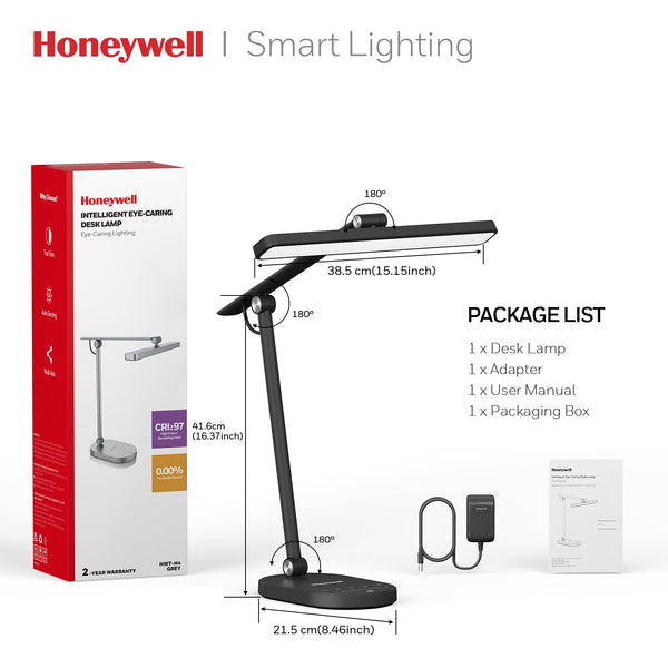 Full-Spectrum LED Desk Lamp with Auto-Dimming, 60-Min Timer & 4-Axis Adjustable Arm