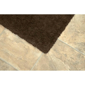 Large Rectangular Bathroom Rug – Chocolate Brown