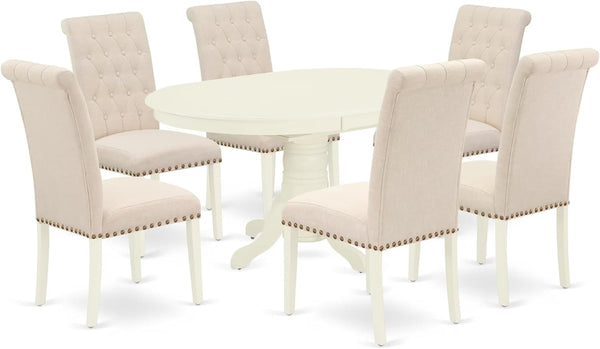 5-Piece Mid-Century Dining Set with Butterfly Leaf Table & 4 Upholstered Chairs