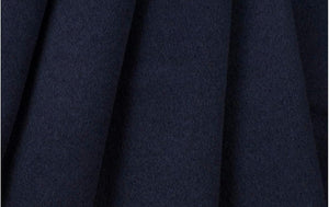 Navy Blue Wool Blend Coating Fabric – Heavy Weight, 59" Wide