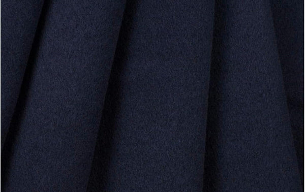 Navy Blue Wool Blend Coating Fabric – Heavy Weight, 59" Wide