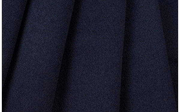 Navy Blue Wool Blend Coating Fabric – Heavy Weight, 59" Wide