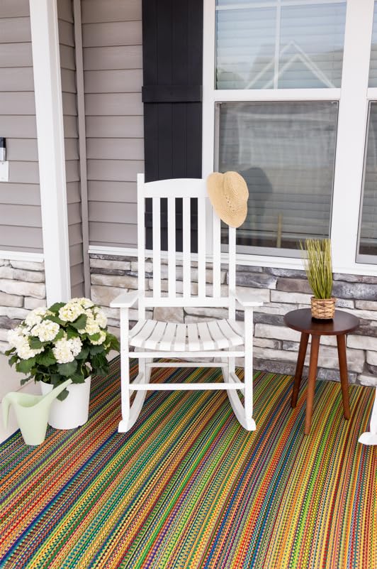 Outdoor Recycled Plastic Area Rug - Mix Rainbow 6 ft x 9 ft