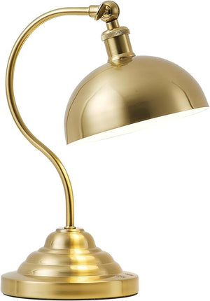 Cordless LED Table Lamp with Swing Arm & Plastic Shade