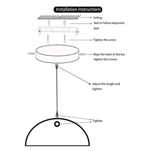 Black Dome Metal Pendant Light – Industrial Ceiling Fixture (3-Pack)