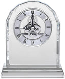 Crystal Desk Clock with Arched Top & Laser Engraving