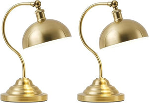 Cordless LED Table Lamp with Swing Arm & Plastic Shade