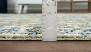 Blue & Green Vintage Abstract Area Rug