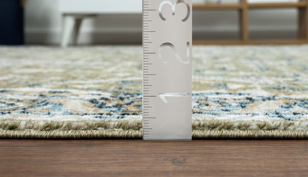 Blue & Green Vintage Abstract Area Rug