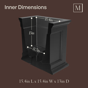 20 Inch Self-Watering Square Planter Box with Double Wall Construction