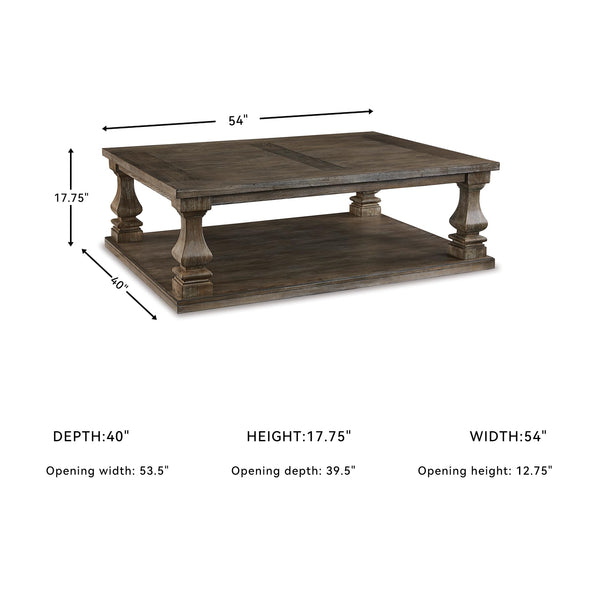 Farmhouse Coffee Table – Weathered Gray Finish