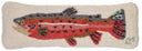Hand-Hooked Wool Trout Throw Pillow 8" x 24"