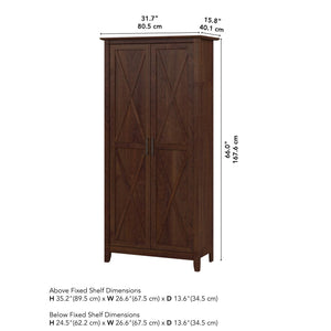 Tall Storage Cabinet with Doors – 5-Shelf Accent Cabinet