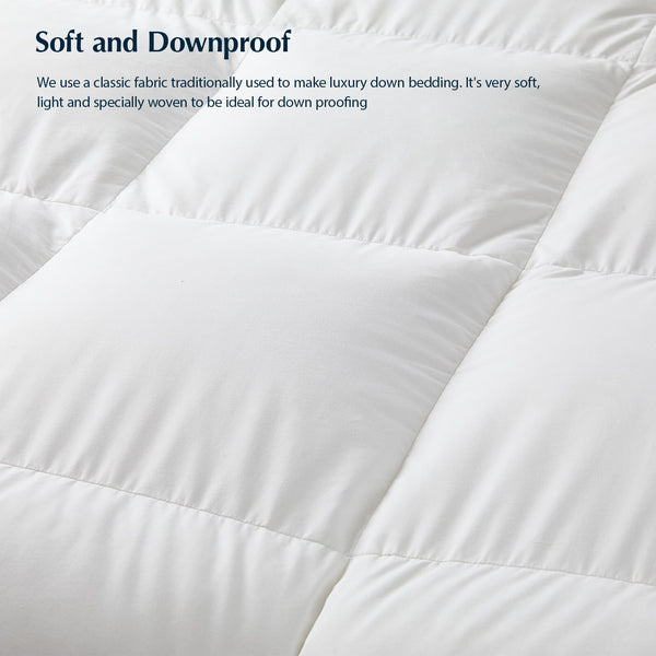 White Goose Down Comforter – All Season Duvet Insert