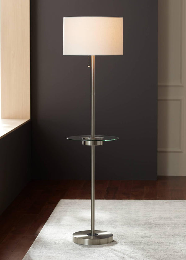 Floor Lamp with Tray Table, USB & AC Outlet