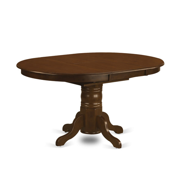 7-Piece Oval Dining Table Set with Butterfly Leaf & 6 Upholstered Chairs