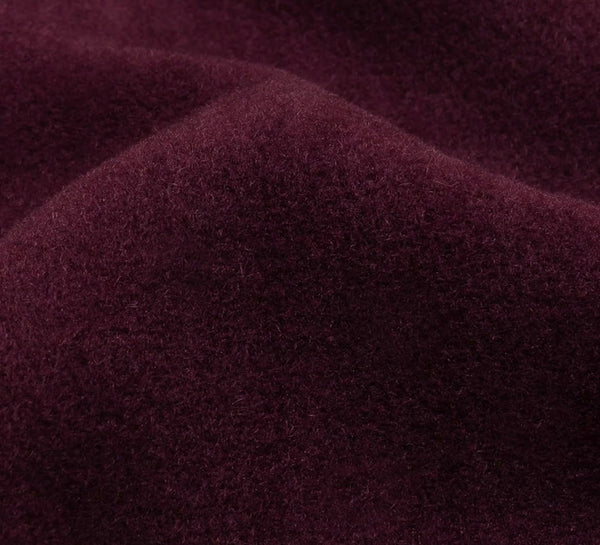 Wine Wool Blend Coating Fabric – Heavy Weight, 59" Wide