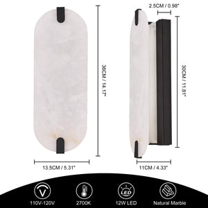 Alabaster Wall Sconces – Dimmable Natural Marble Wall Lamp