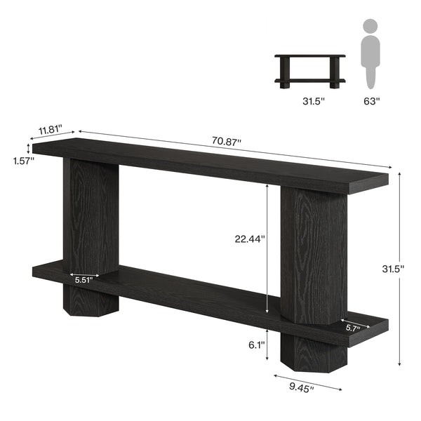 71-Inch Console Table for Entryway