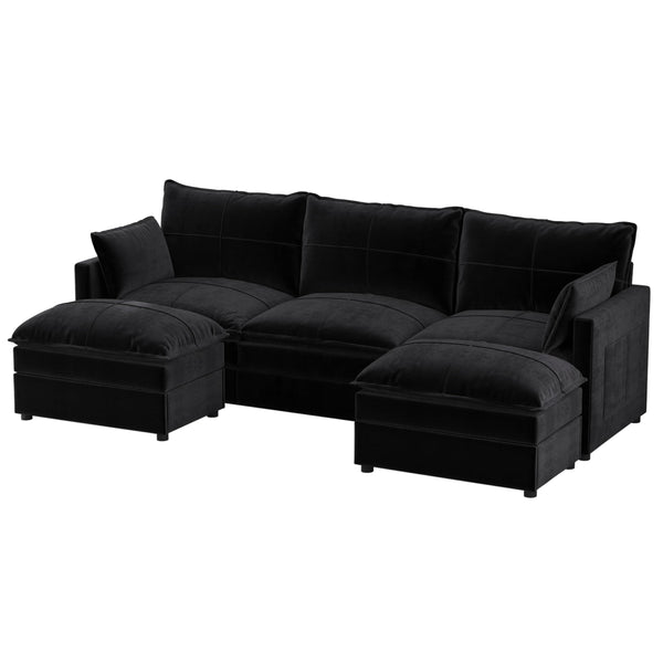 L-Shaped Sectional Sofa with Reversible Chaise & Deep Seat