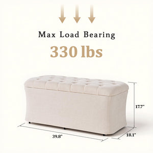 Storage Ottoman Bench with Lid – Tufted Velvet Footrest & Bedroom Chest