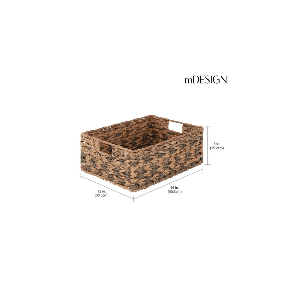 Woven Farmhouse Kitchen Storage Basket Bin — 6 Pack