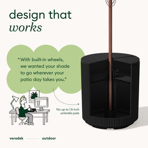 Outdoor Umbrella Side Table with Umbrella Hole