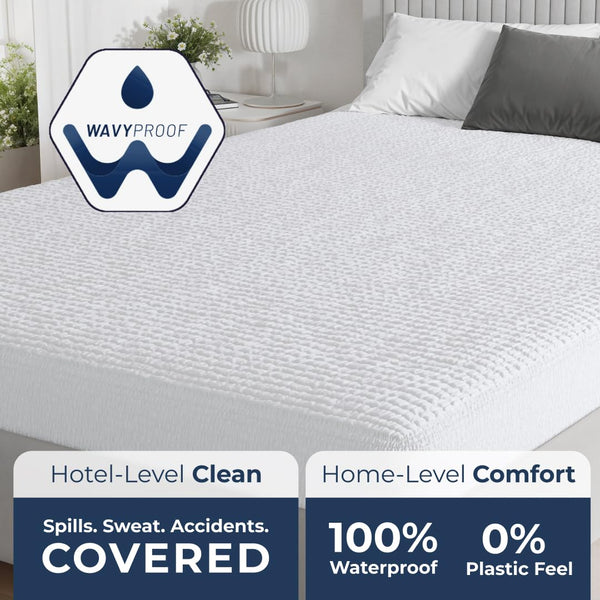 Waterproof Quilted Mattress Protector – Fitted Sheet Style