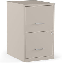 2-Drawer Vertical File Cabinet with Lock – Letter Size, Metal
