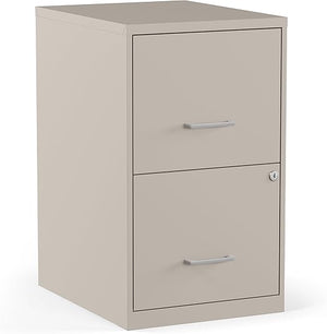 2-Drawer Vertical File Cabinet with Lock – Letter Size, Metal