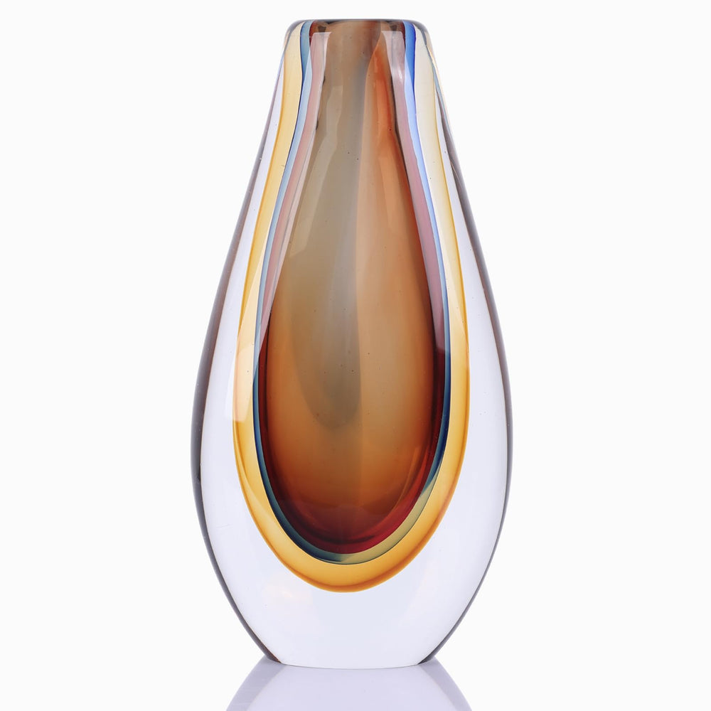Hand Blown Glass Vase — Decorative Art Vase for Home Decor