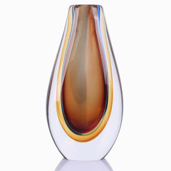 Hand Blown Glass Vase — Decorative Art Vase for Home Decor