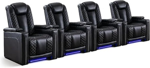 Electric Power Recliner Chair with USB Ports & Cup Holders