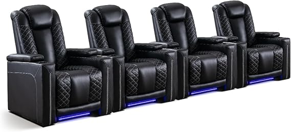 Electric Power Recliner Chair with USB Ports & Cup Holders