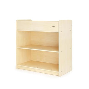 Commercial Daycare Changing Table with Locking Cabinet and Built-In Shelves