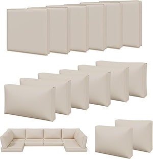 14-Piece Outdoor Patio Cushion Covers Set