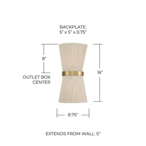 Rope Wall Sconce Light 2-Light