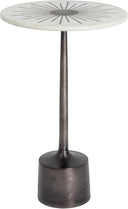 Aluminum & Marble Martini Side Table