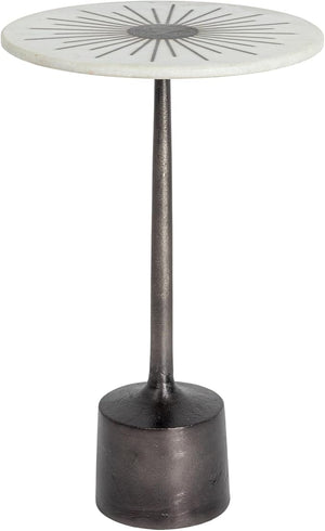 Aluminum & Marble Martini Side Table