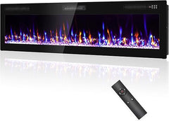72-Inch Recessed & Wall Mount Electric Fireplace