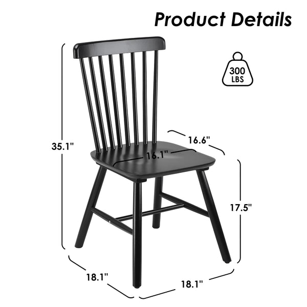 Windsor Spindle Back Dining Chairs (Set of 4)