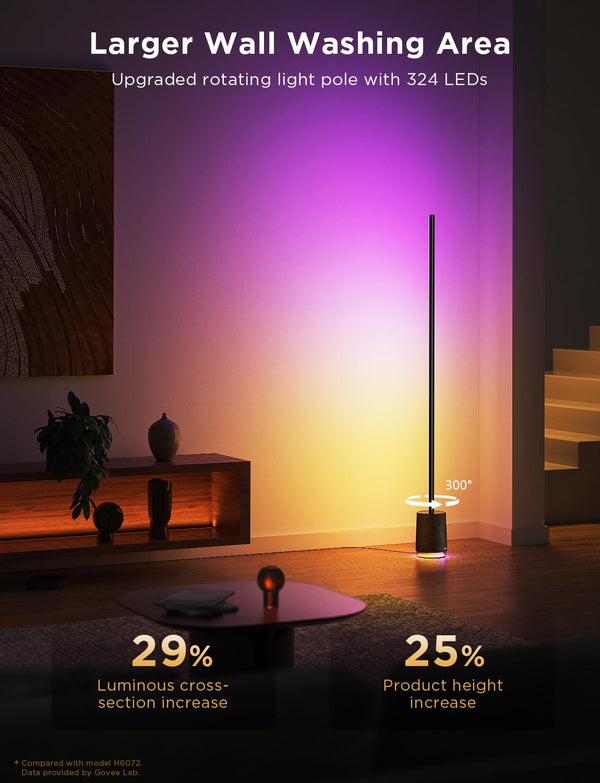 Smart LED Floor Lamp with Bluetooth Speaker