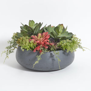 Faux Succulent Arrangement with Planter Pot